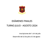 MESAS DE EXÁMENES FINALES JULIO - AGOSTO 2024